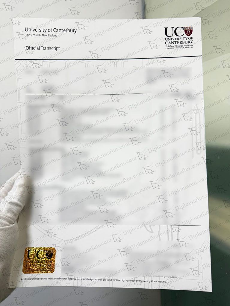 Canterbury Transcript 坎特伯雷大学成绩单