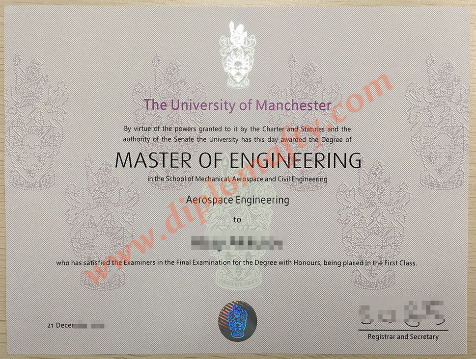 The University of Manchester diploma