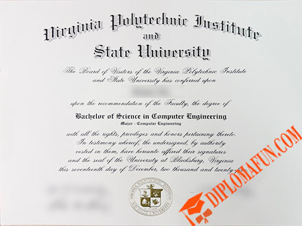 弗吉尼亚理工大学毕业证书