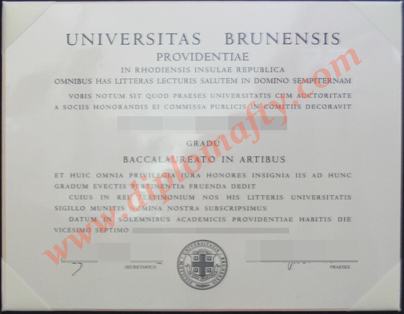 布朗大学学位证书