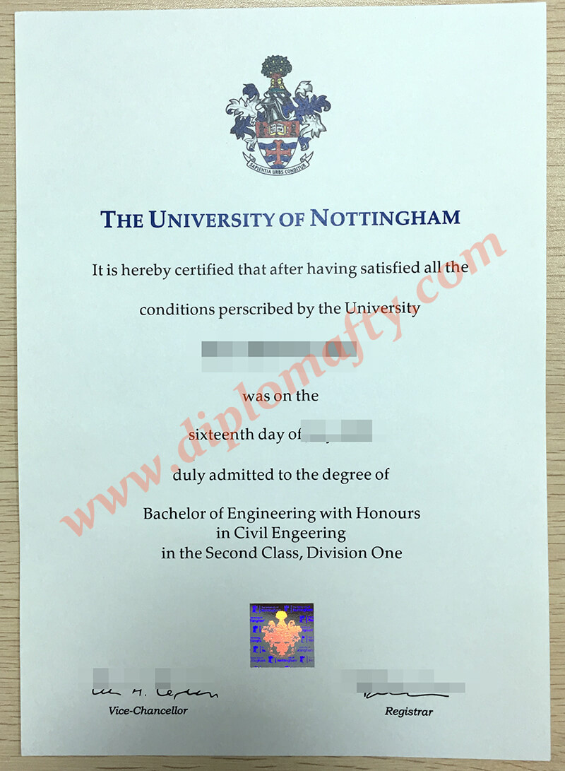 The University of Nottingham diploma