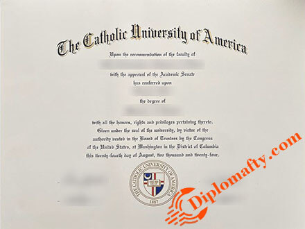 Catholic University of America Diploma