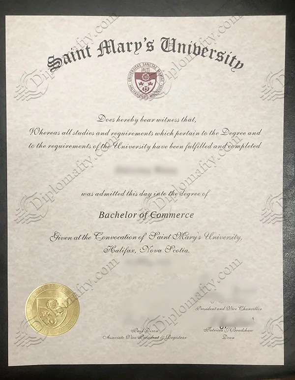 Saint Mary's University Diploma