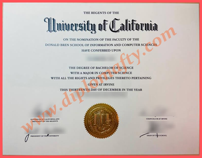 购买UC Irvine diploma
