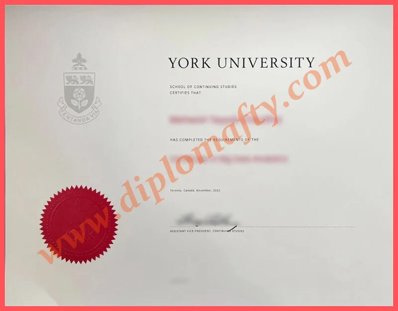 购买YU约克大学文凭证书
