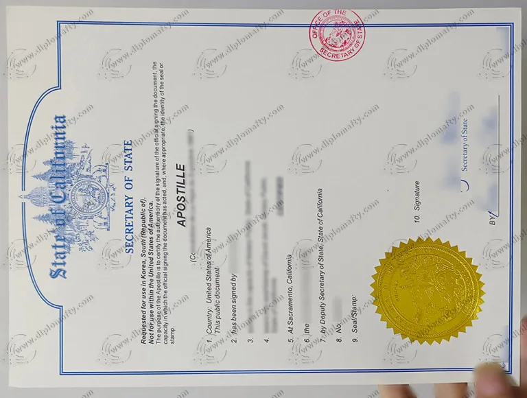 定制加利福尼亚州公证认证