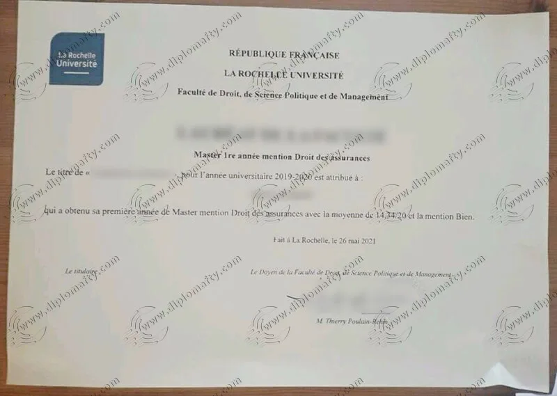 办理拉罗谢尔大学文凭证书