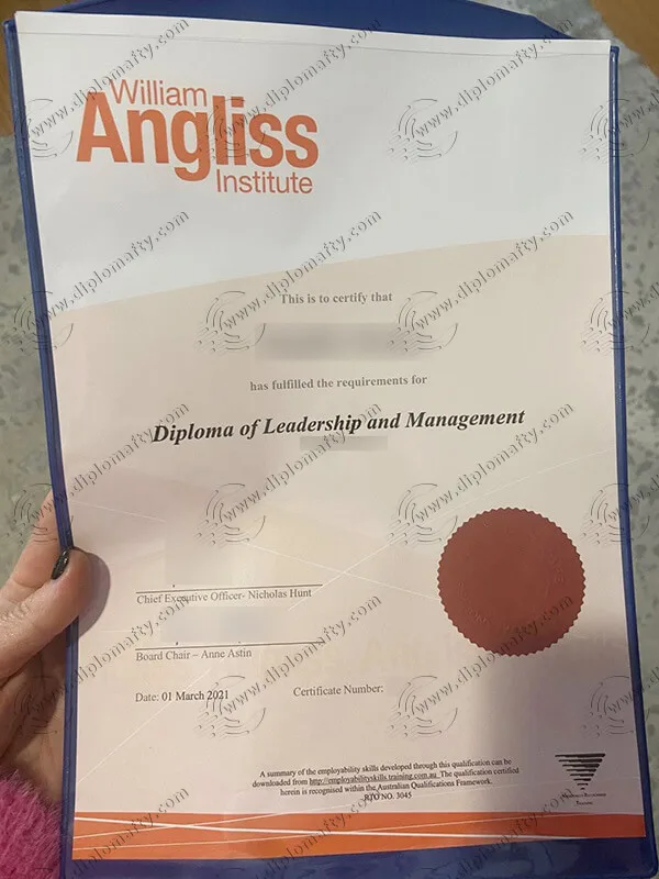 William Angliss Institute diploma
