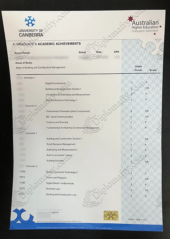 补办堪培拉大学成绩单