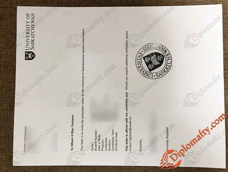 University of Saskatchewan Graduation Certificates