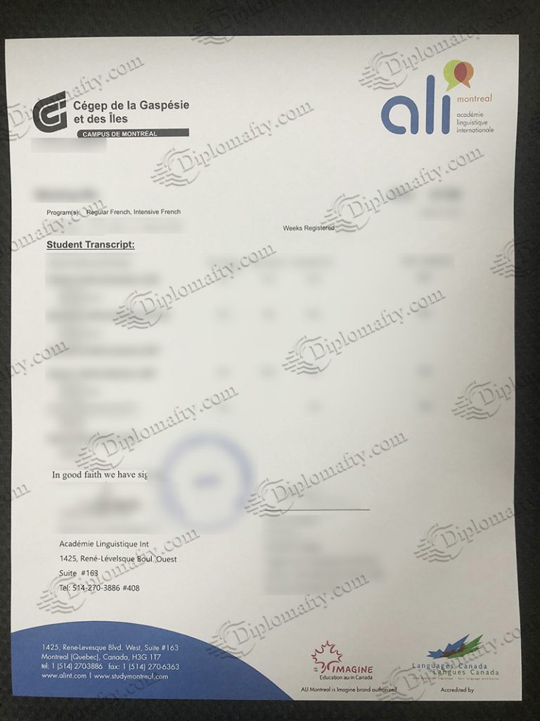 办理加斯佩学院成绩单