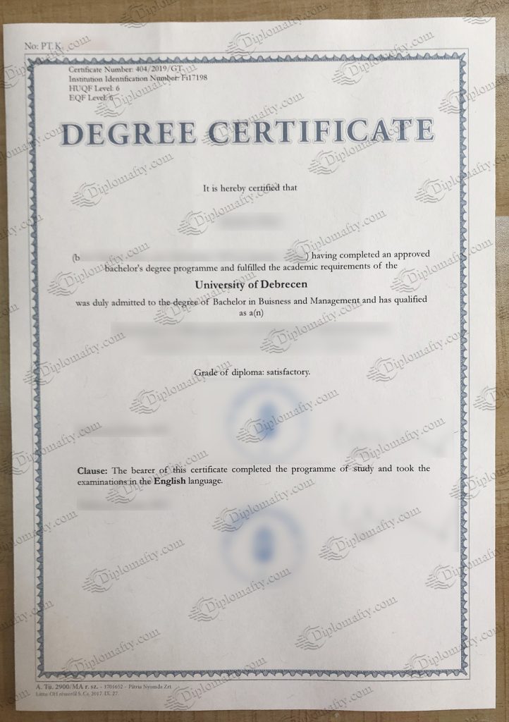 办理德布勒森大学文凭