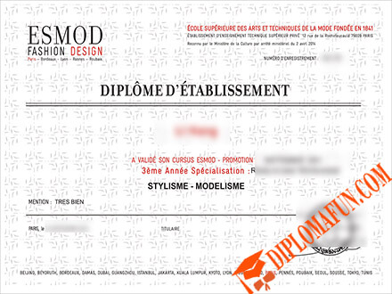 巴黎时装设计文凭