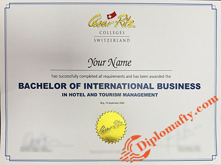 Cesar Ritz Colleges Graduation Certificate