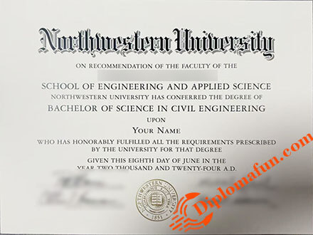 copy a Northwestern University Diploma