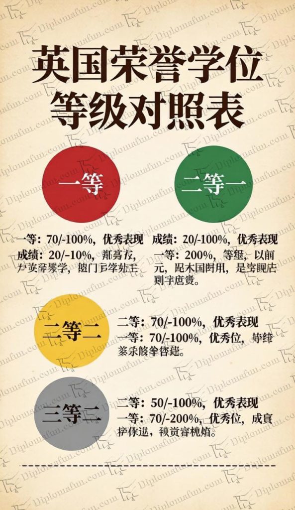 英国大学学士等级划分